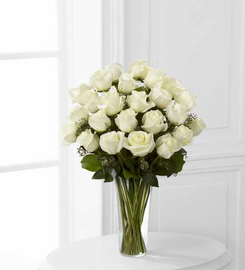2 Dozen White Roses